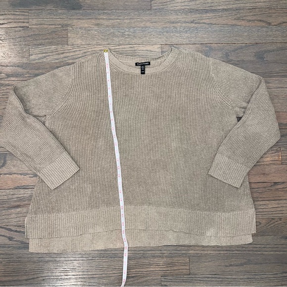 Eileen Fisher Sweater 100% Organic Cotton Knit Women’s XL Taupe Quiet Luxury - Picture 5 of 7